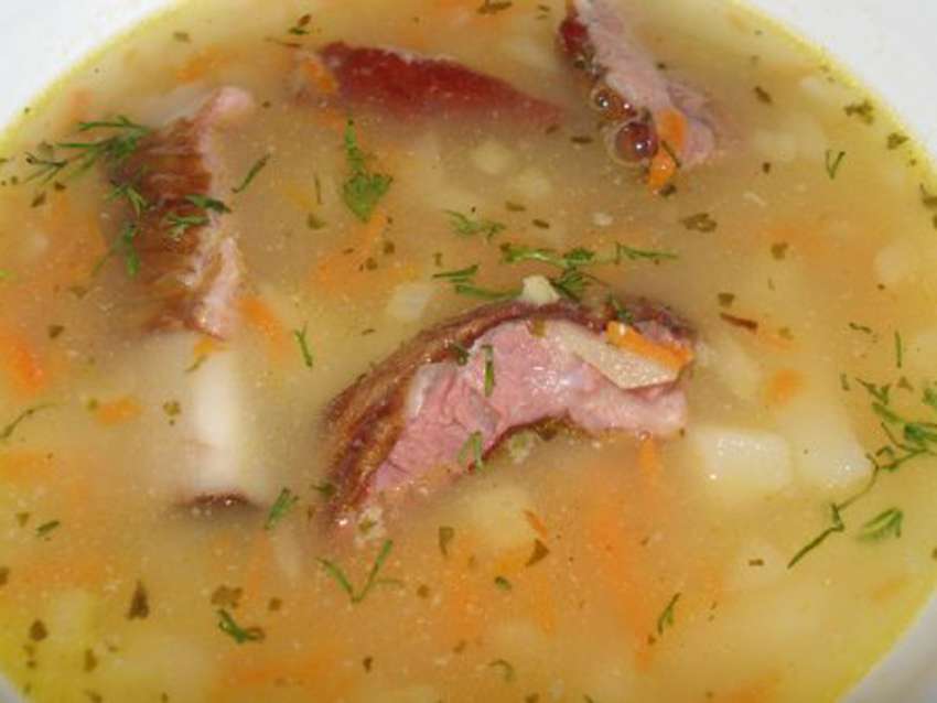 Как сварить гороховый суп с копчеными ребрышками рецепт Как сварить гороховый суп с копчеными ребрышками рецепт